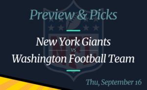 NFL Week 1: Giants vs WFT, Time, Odds