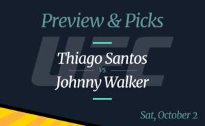 UFC Vegas 38 Thiago Santos vs Johnny Walker Odds, Time, Date, Where to Watch