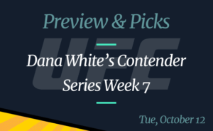 Dana White’s Contender Series Week 7: Odds, Pick and Preview