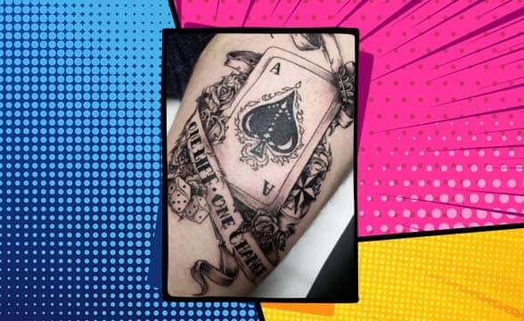 #18 The Ace of Spades Gambling Tattoo
