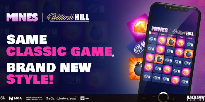 William Hill and Hacksaw Launch Branded Version of “Mines”